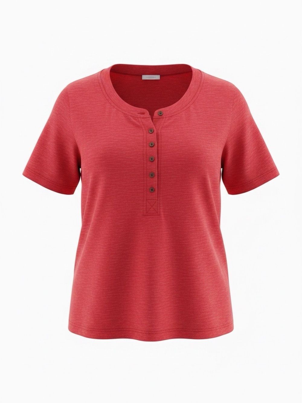 J Jill Women’s Short Sleeve Henley Top - Red size XL